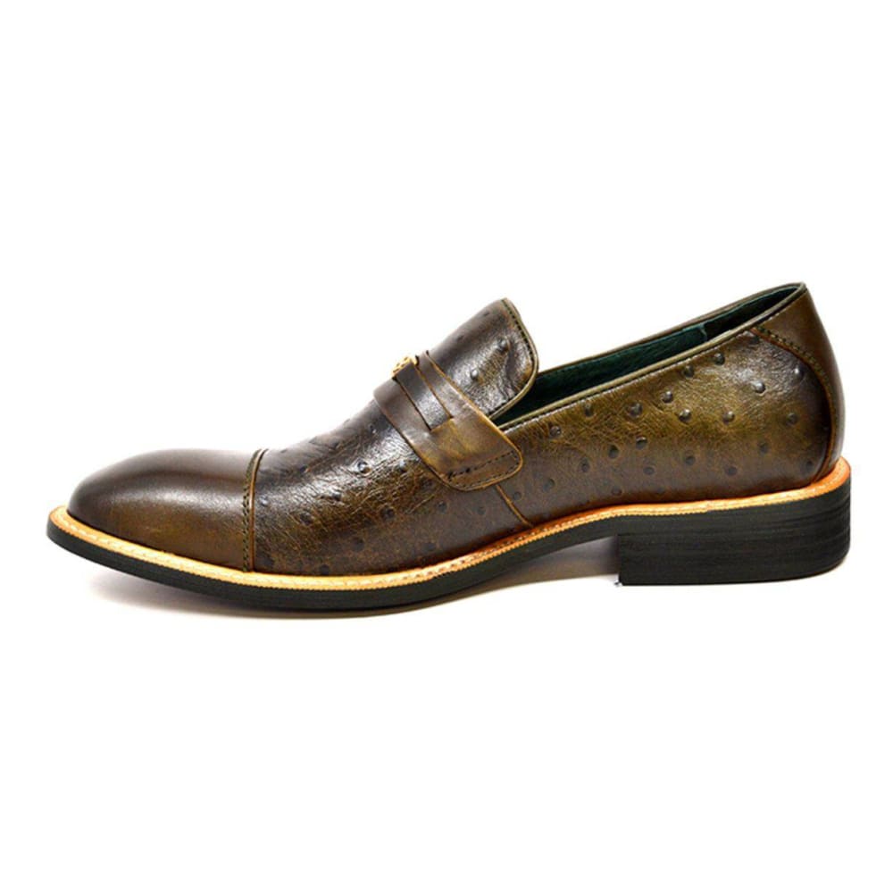 British Walkers Dolche Men’s Ostrich Leather Slip Ons