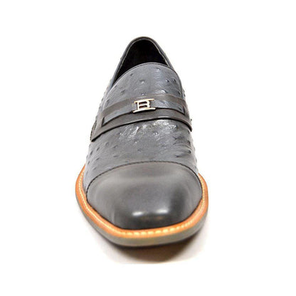 British Walkers Dolche Men's Ostrich Leather Slip Ons Shoes by British Walkers – Don't Panic Shoes