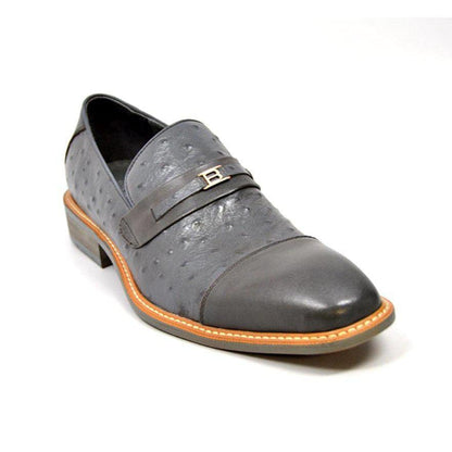 British Walkers Dolche Men's Ostrich Leather Slip Ons Shoes by British Walkers – Don't Panic Shoes