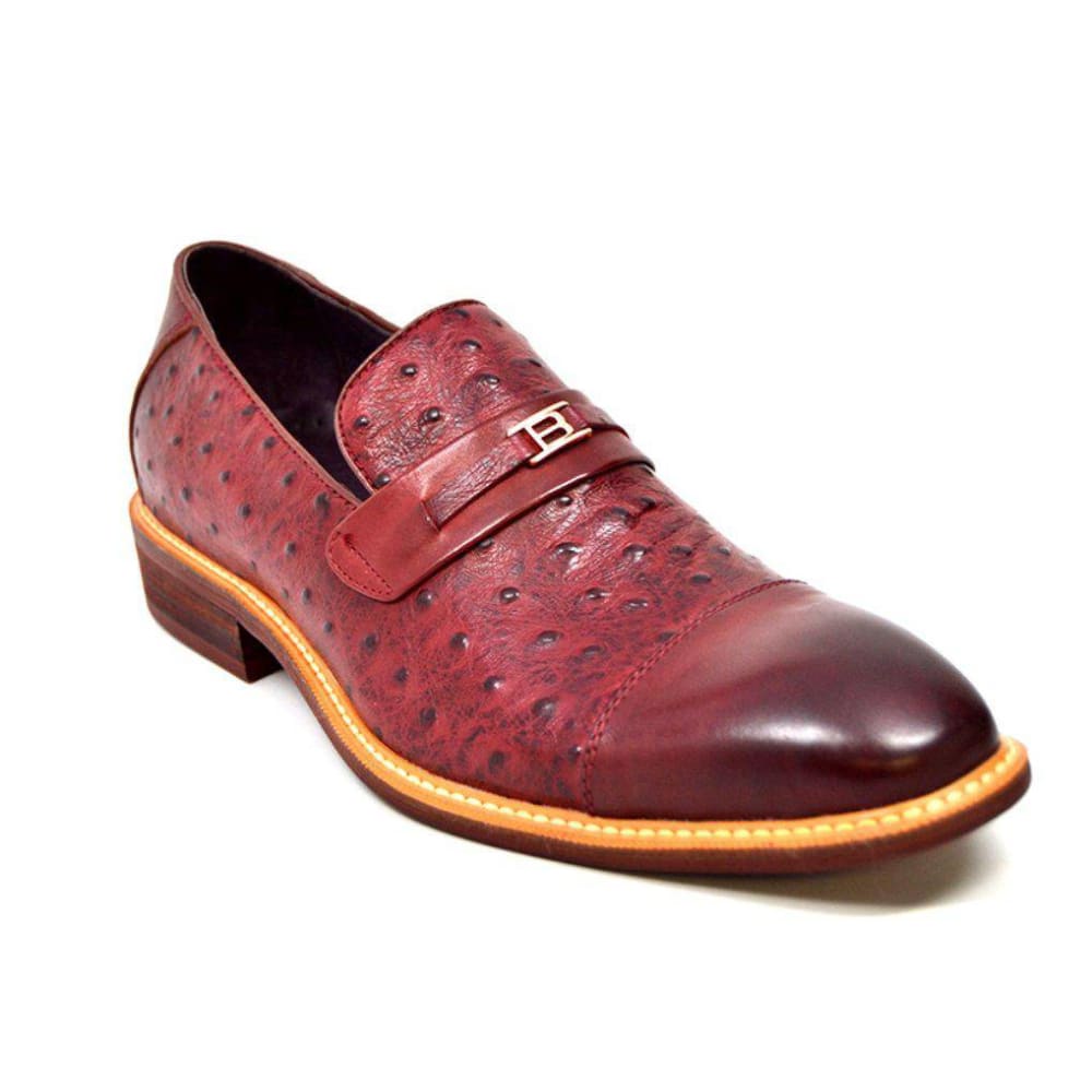 British Walkers Dolche Men's Ostrich Leather Slip Ons Shoes by British Walkers – Don't Panic Shoes