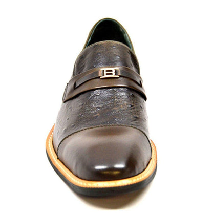 British Walkers Dolche Men's Ostrich Leather Slip Ons Shoes by British Walkers – Don't Panic Shoes