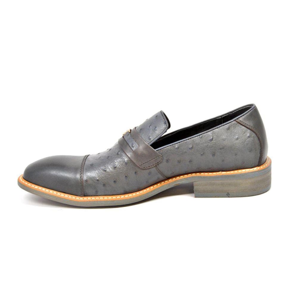 British Walkers Dolche Men's Ostrich Leather Slip Ons Shoes by British Walkers – Don't Panic Shoes