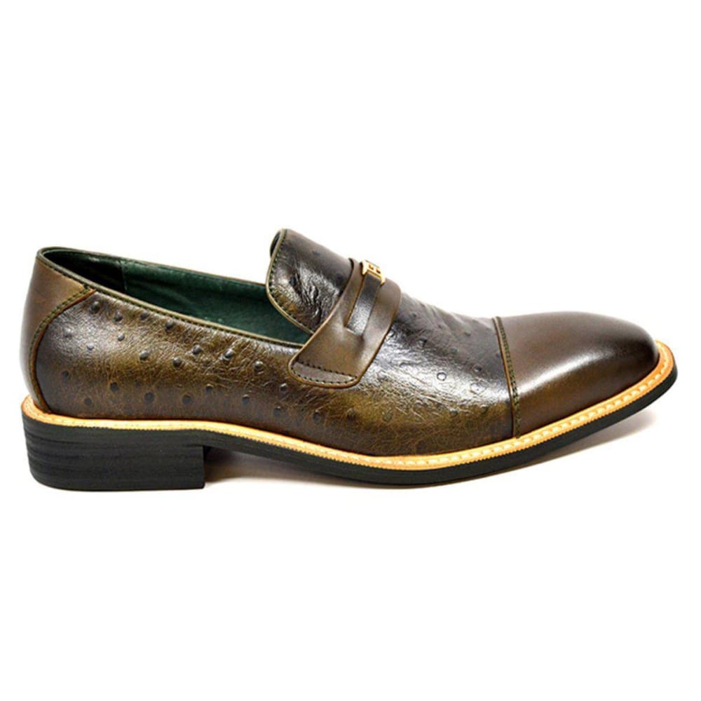 British Walkers Dolche Men's Ostrich Leather Slip Ons Shoes by British Walkers – Don't Panic Shoes