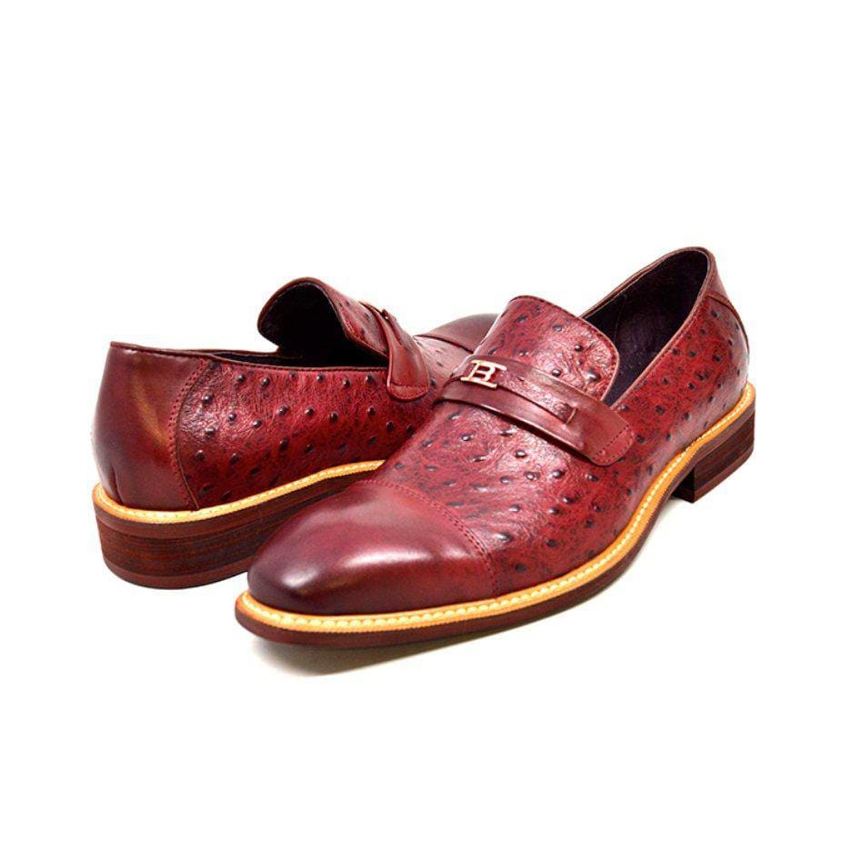 British Walkers Dolche Men's Ostrich Leather Slip Ons Shoes by British Walkers – Don't Panic Shoes