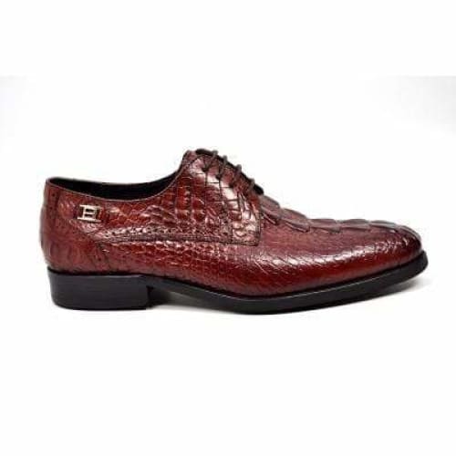 British Walkers Elegance Men’s Burgundy Croc Leather Slip