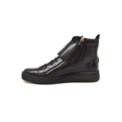 BritiSh Walkers Empire Men’s Black Leather Crepe - Sole High - Top Boots – HAndcrafted Fusion Of Urban Edge and Classic British Craft Shoes by British Walkers – Don't Panic Shoes