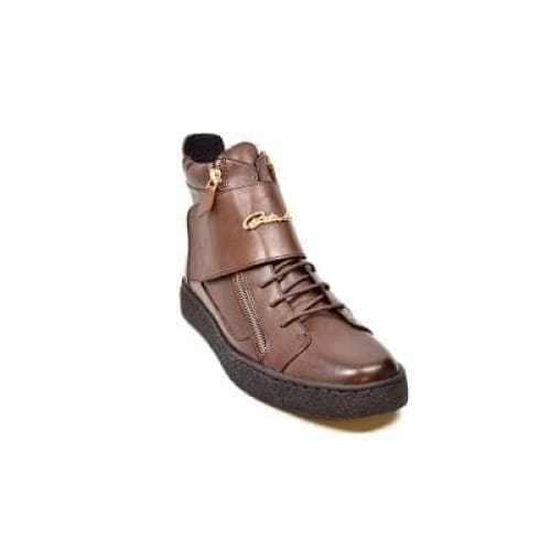 BritiSh Walkers Empire Men’s Brown Leather Crepe - Sole High - Top Boots – HAndcrafted Classic Of Rich Color and Modern British Style Shoes by British Walkers – Don't Panic Shoes