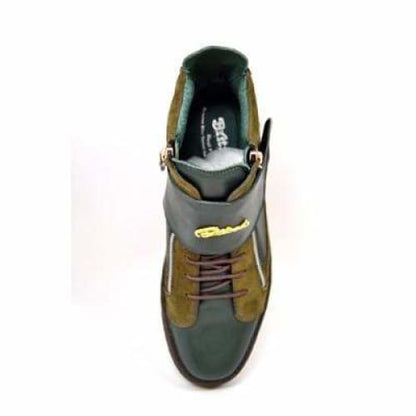 BritiSh Walkers Empire Men’s Green Leather Crepe - Sole High - Top Boots – HAndcrafted Blend Of Modern Style and Classic British Craft Shoes by British Walkers – Don't Panic Shoes
