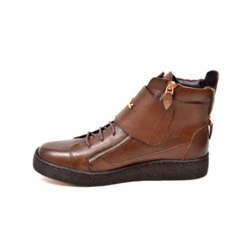 BritiSh Walkers Empire Men’s Leather & Suede Crepe - Sole High - Top Boots – HAndcrafted Hybrid Of Classic Style and Modern Comfort Shoes by British Walkers – Don't Panic Shoes