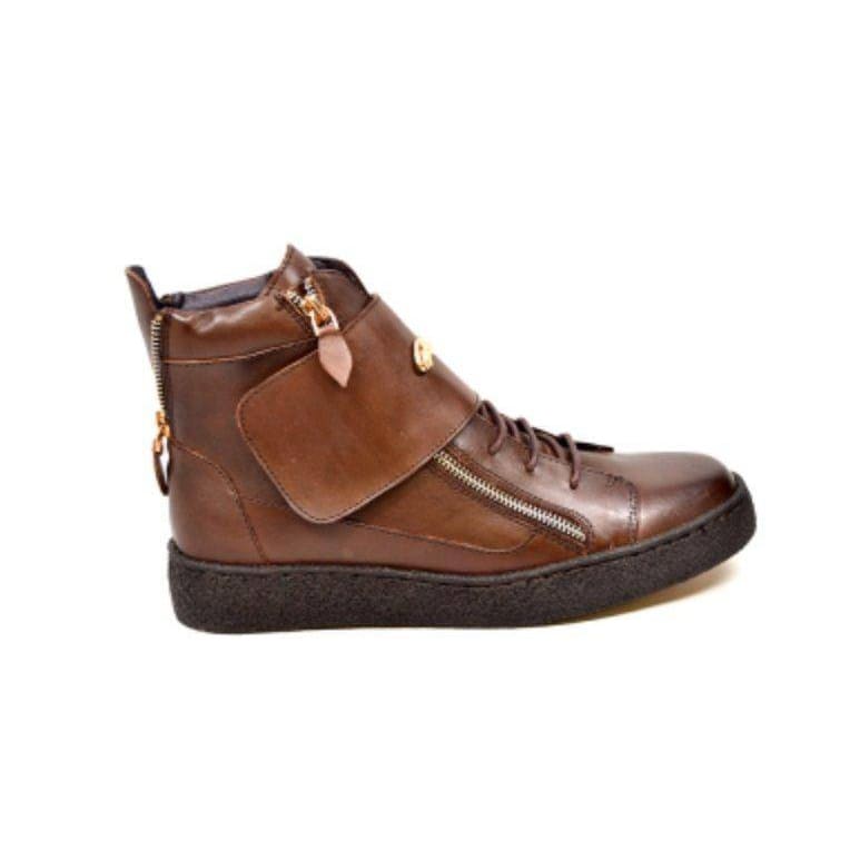 BritiSh Walkers Empire Men’s Leather & Suede Crepe - Sole High - Top Boots – HAndcrafted Hybrid Of Classic Style and Modern Comfort Shoes by British Walkers – Don't Panic Shoes