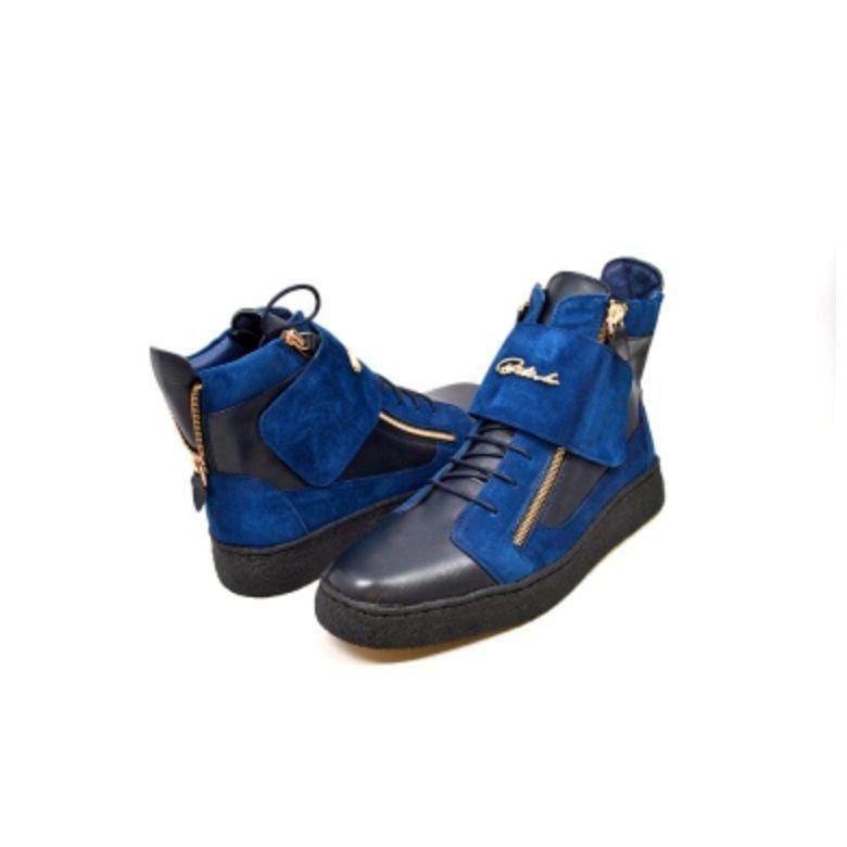 BritiSh Walkers Empire Men’s Leather & Suede Crepe - Sole High - Top Boots – HAndcrafted Hybrid Of Classic Style and Modern Comfort Shoes by British Walkers – Don't Panic Shoes