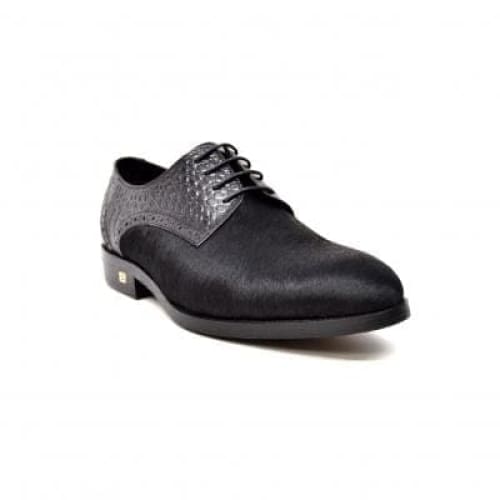 British Walkers Executive Men’s Black Leather And Pony Skin