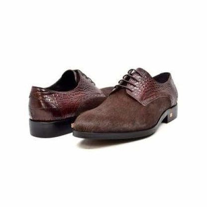 British Walkers Executive Men's Brown Leather And Pony Skin Dress Shoes Shoes by British Walkers – Don't Panic Shoes