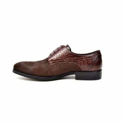 British Walkers Executive Men's Brown Leather And Pony Skin Dress Shoes Shoes by British Walkers – Don't Panic Shoes
