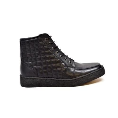 British Walkers Extreme Black Leather High Top With Crepe Sole High Tops Shoes by British Walkers – Don't Panic Shoes
