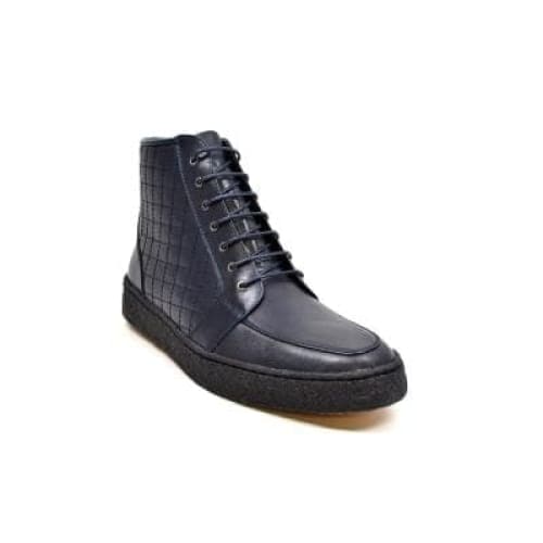 British Walkers Extreme Navy Blue Leather High Top with Crepe Sole High Tops
