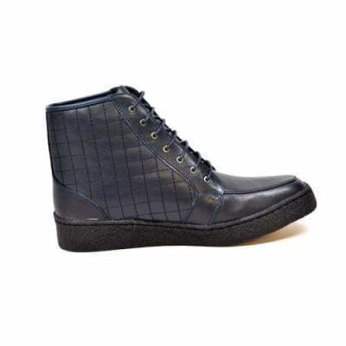 British Walkers Extreme Navy Blue Leather High Top with Crepe Sole High Tops