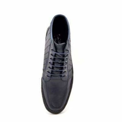 British Walkers Extreme Navy Blue Leather High Top With Crepe Sole High Tops Shoes by British Walkers – Don't Panic Shoes