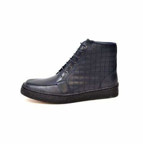 British Walkers Extreme Navy Blue Leather High Top With Crepe Sole High Tops Shoes by British Walkers – Don't Panic Shoes