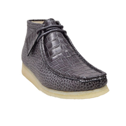BritiSh Walkers Gators Men’s Gray Alligator Leather Chukka Boots – HAndcrafted Limited Edition Expression Of Modern Exotic Luxury and Timeless British Style Shoes by British Walkers – Don't Panic Shoes