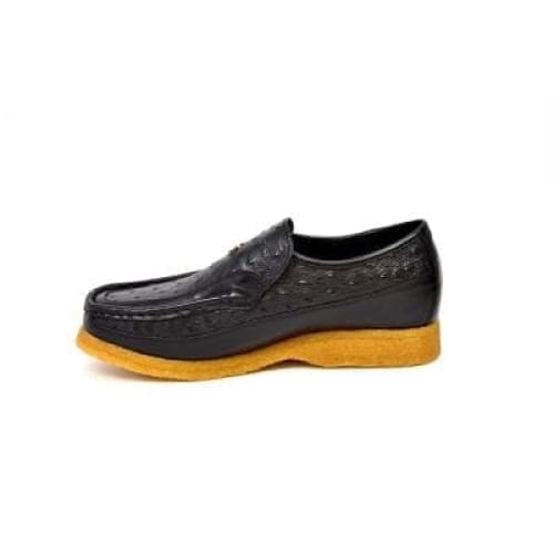 British Walkers Harlem Men's Black Leather Crepe Sole Slip On Shoes Shoes by British Walkers – Don't Panic Shoes