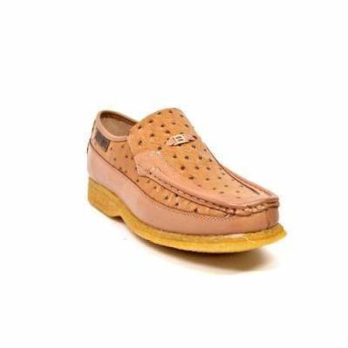 British Walkers Harlem Men's Cognac Tan Leather Crepe Sole Slip On Shoes Shoes by British Walkers – Don't Panic Shoes