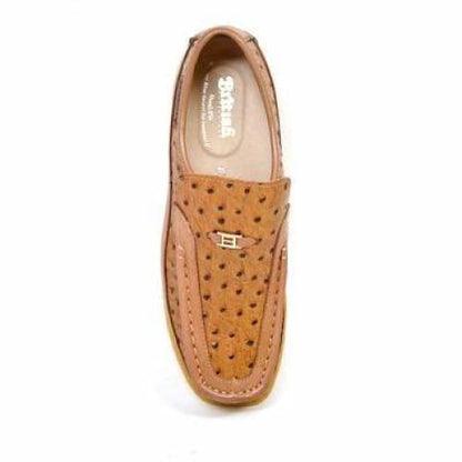 British Walkers Harlem Men's Cognac Tan Leather Crepe Sole Slip On Shoes Shoes by British Walkers – Don't Panic Shoes