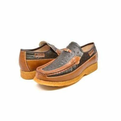 British Walkers Harlem Men's Olive And Khaki Leather Crepe Sole Slip On Shoes Shoes by British Walkers – Don't Panic Shoes