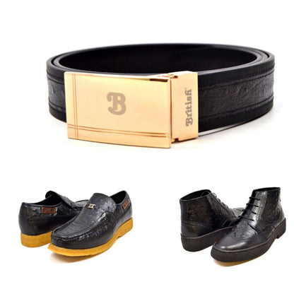 British Walkers Harlem Men's Ostrich Leather (Belt Only) Shoes by British Walkers – Don't Panic Shoes