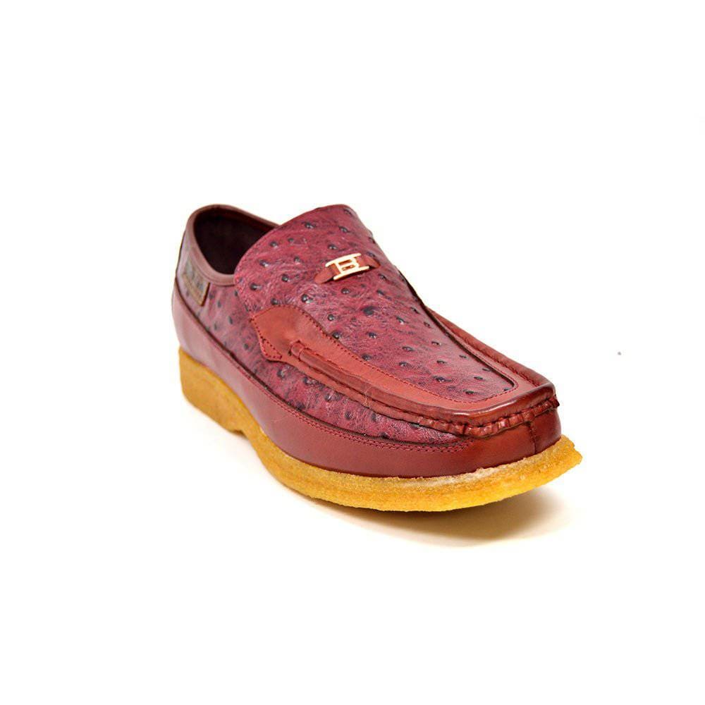 British Walkers Harlem Men’s Ostrich Leather Slip Ons