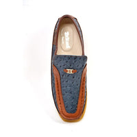 Thumbnail for British Walkers Harlem Men’s Ostrich Leather Slip Ons