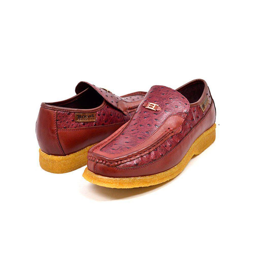 British Walkers Harlem Men’s Ostrich Leather Slip Ons