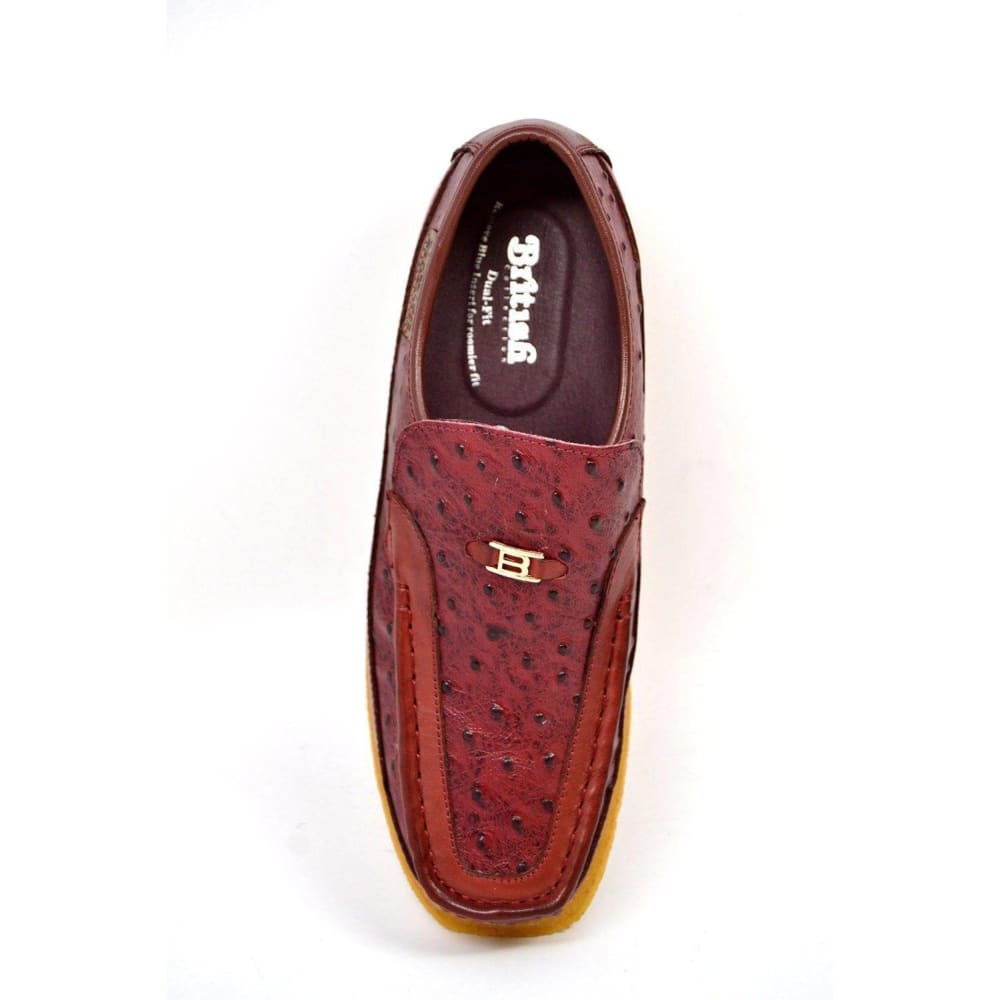 British Walkers Harlem Men’s Ostrich Leather Slip Ons