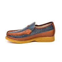 Thumbnail for British Walkers Harlem Men’s Ostrich Leather Slip Ons