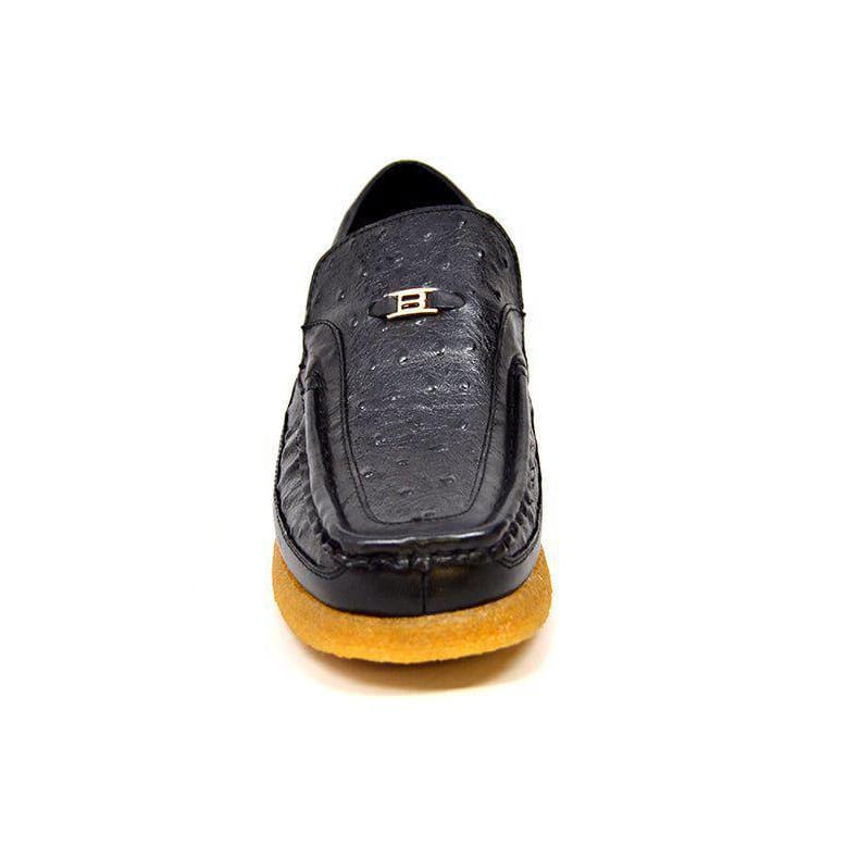 British Walkers Harlem Men’s Ostrich Leather Slip Ons