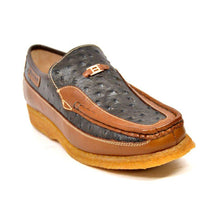 Thumbnail for British Walkers Harlem Men’s Ostrich Leather Slip Ons