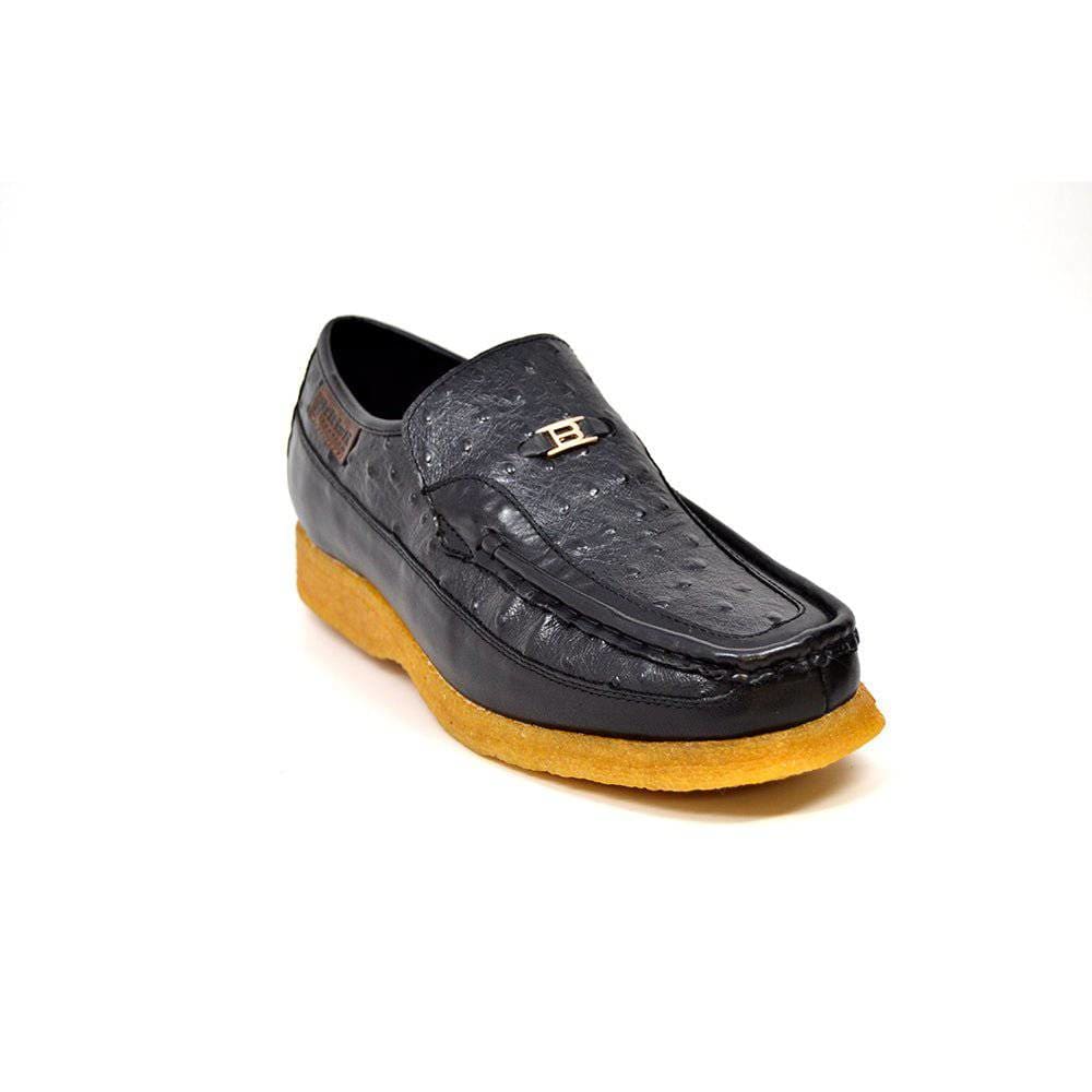 British Walkers Harlem Men’s Ostrich Leather Slip Ons