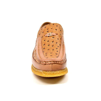 British Walkers Harlem Men's Ostrich Leather Slip Ons Shoes by British Walkers – Don't Panic Shoes