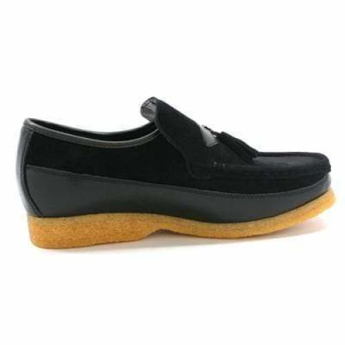 British Walkers King Men's Old School Black Suede Slip On Shoes Shoes by British Walkers – Don't Panic Shoes