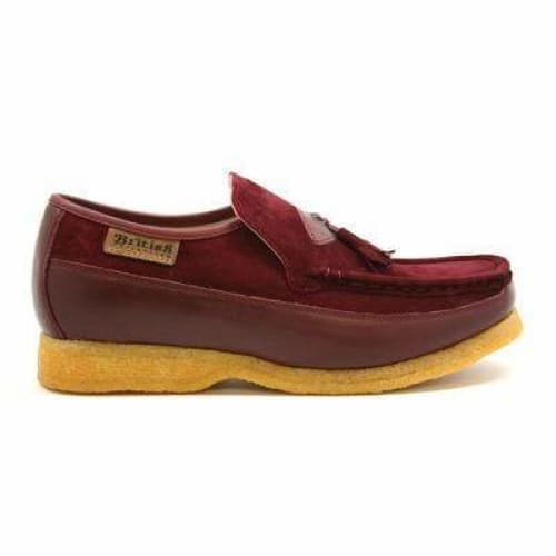 British Walkers King Men's Old School Burgundy Suede Slip On Shoes Shoes by British Walkers – Don't Panic Shoes