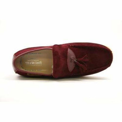 British Walkers King Men's Old School Burgundy Suede Slip On Shoes Shoes by British Walkers – Don't Panic Shoes