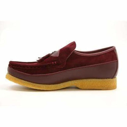 British Walkers King Men's Old School Burgundy Suede Slip On Shoes Shoes by British Walkers – Don't Panic Shoes