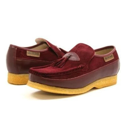 British Walkers King Men's Old School Burgundy Suede Slip On Shoes Shoes by British Walkers – Don't Panic Shoes