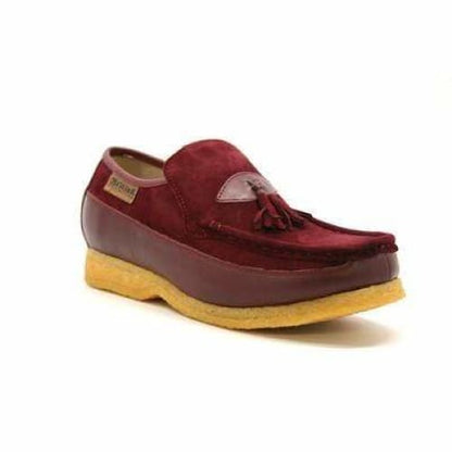British Walkers King Men's Old School Burgundy Suede Slip On Shoes Shoes by British Walkers – Don't Panic Shoes