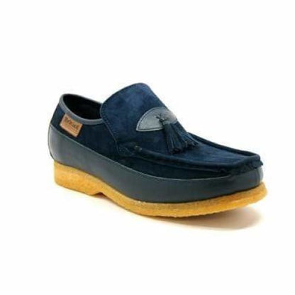 British Walkers King Men's Old School Navy Suede Slip On Shoes Shoes by British Walkers – Don't Panic Shoes