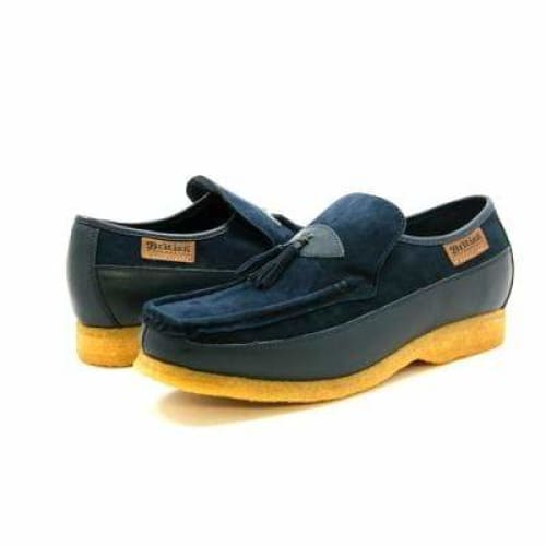 British Walkers King Men's Old School Navy Suede Slip On Shoes Shoes by British Walkers – Don't Panic Shoes