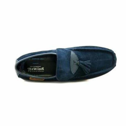 British Walkers King Men's Old School Navy Suede Slip On Shoes Shoes by British Walkers – Don't Panic Shoes