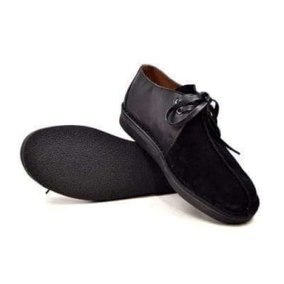 BritiSh Walkers Kingston Men’s Black Split - Toe Leather & Suede Shoes – Handcrafted Urban Classic With Timeless Sophisticated Elegance Shoes by British Walkers – Don't Panic Shoes