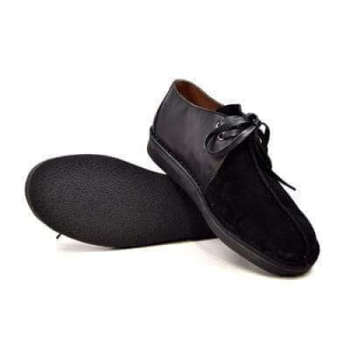 BritiSh Walkers Kingston Men’s Black Split - Toe Leather & Suede Shoes – Handcrafted Urban Classic With Timeless Sophisticated Elegance Shoes by British Walkers – Don't Panic Shoes