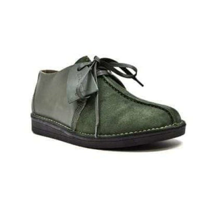 BritiSh Walkers Kingston Men’s Green Split - Toe Leather & Suede Shoes – Handcrafted Vintage Luxury With Modern Artisanal Sophistication Shoes by British Walkers – Don't Panic Shoes